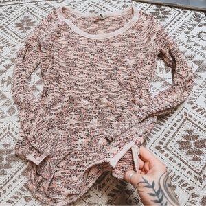 Free people purple toned colorful knit sweater M